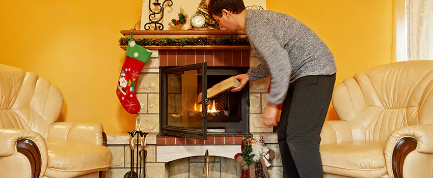 Rusted Metal Fireplace Restoration in Pace, Florida